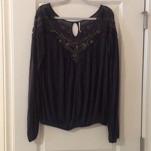 Free People long sleeve blouse. SIZE LARGE